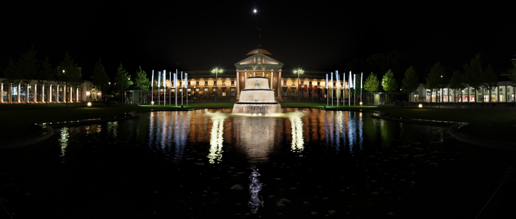 Kurhaus and moon